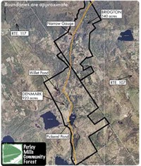 Perly Mills Community Forest Map